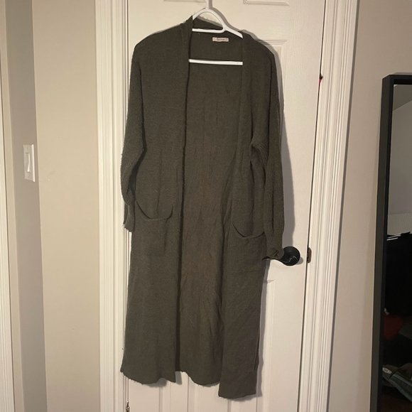 Long green spring duster cardigan (Odica Firenze) - Picture 2 of 3